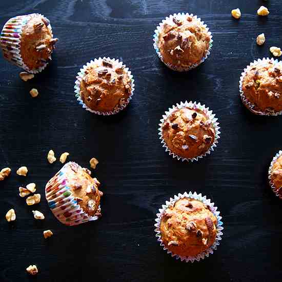 Eggless Banana Nut Muffin