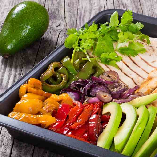 Sizzling Air Fryer Turkey Fajitas Platter