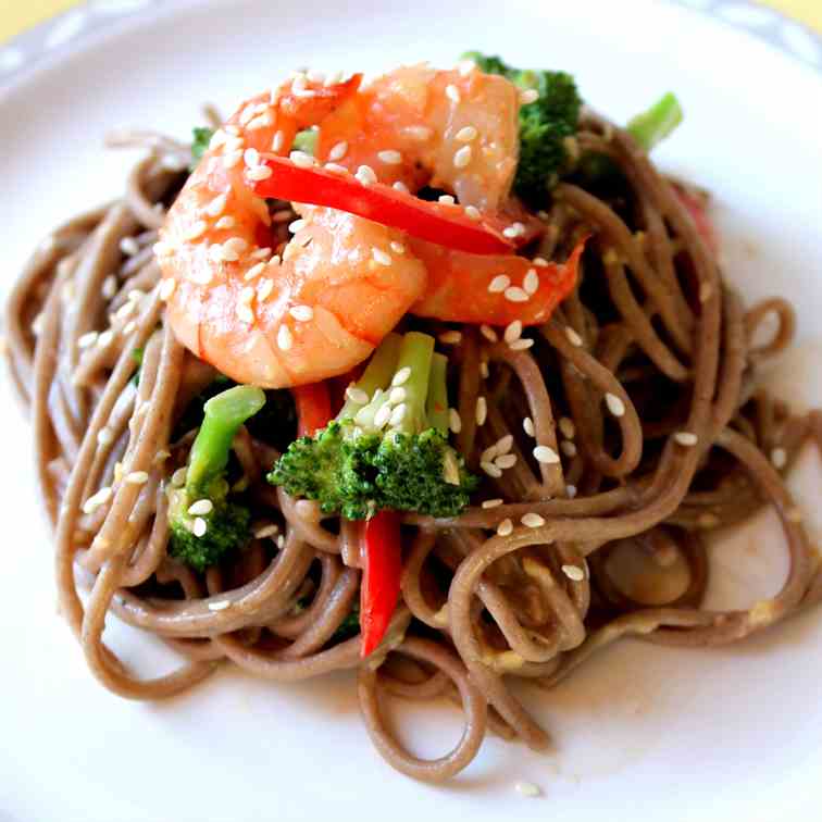 Soba Noodle with Spicy Peanut Sauce
