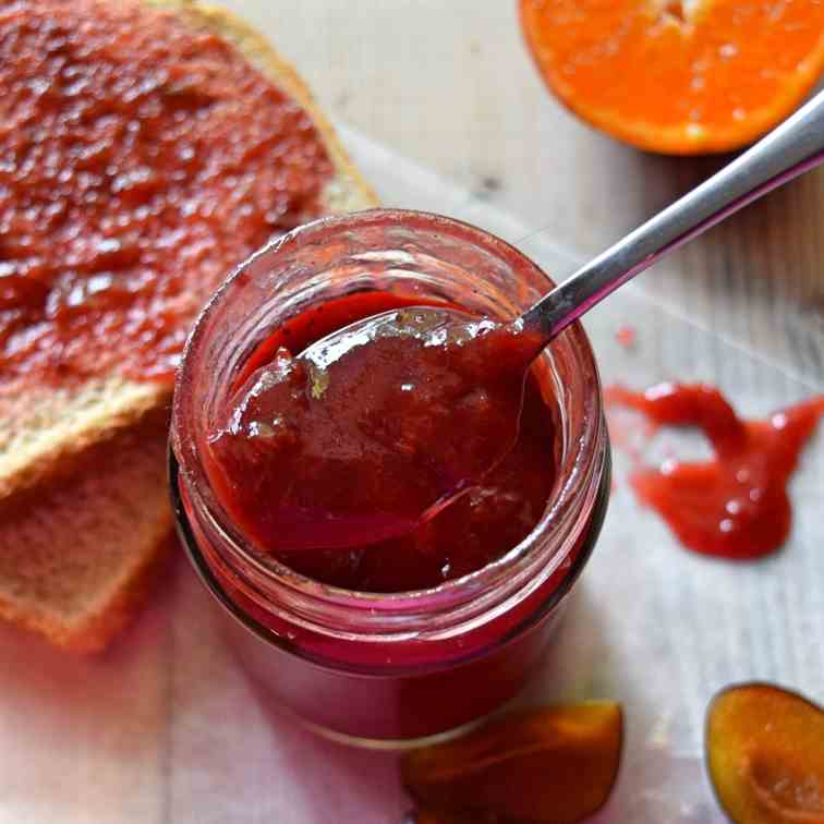 Spiced Low Sugar Orange Plum Jam