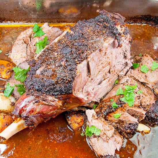 Roast Lamb Marrakesh Style