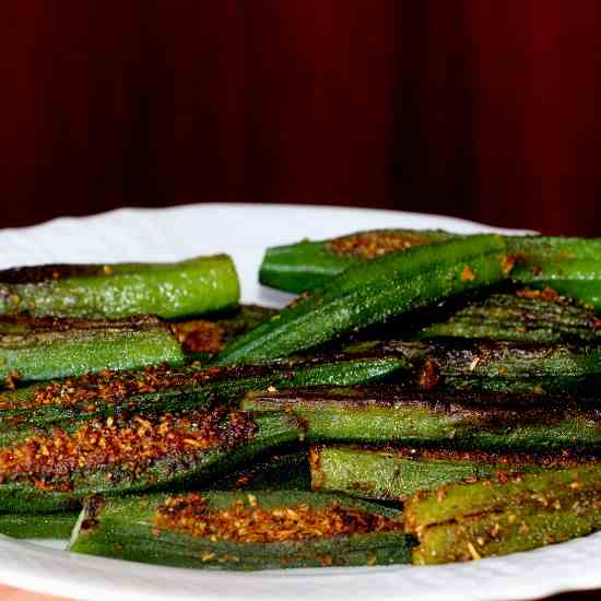 Bharwan bhindi-stuffed okra