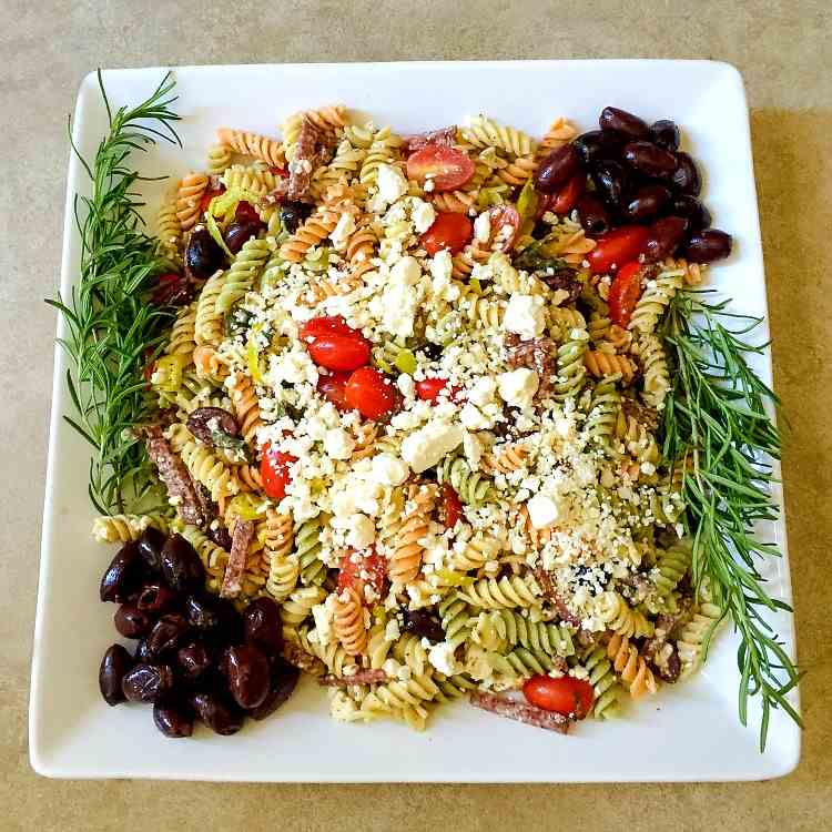 Mediterranean Herb Antipasto Pasta Salad