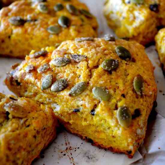 Dark Chocolate Pumpkin Scones