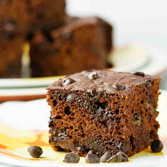 Healthy Chocolate Banana Snack Cake