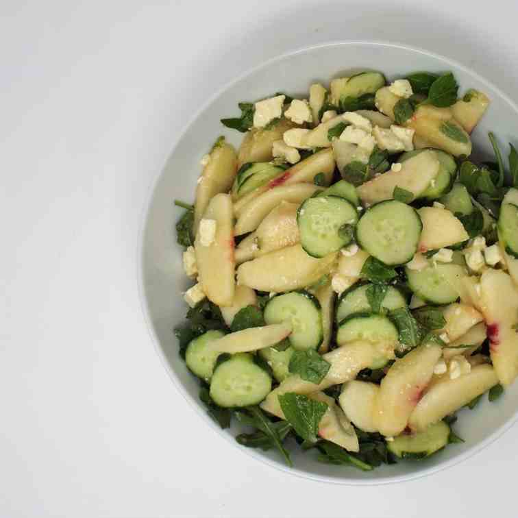 Arugula Salad with Necatrines and Feta