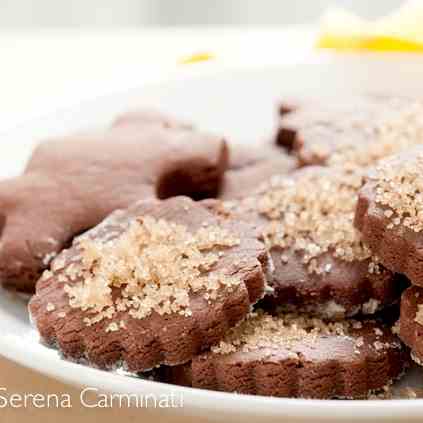 Chocolate and chestnuts biscuits.