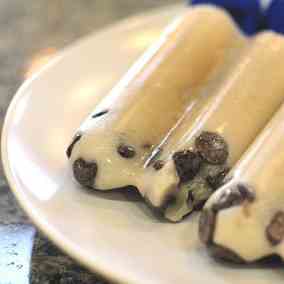 Chocolate Chip Cookie Dough Popsicles