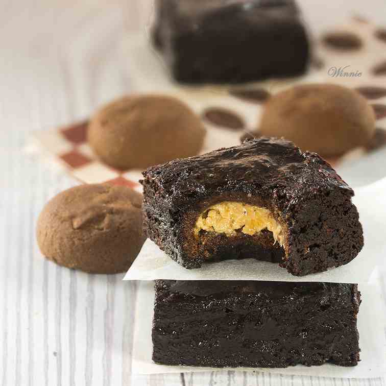 Cookie Stuffed Brownies