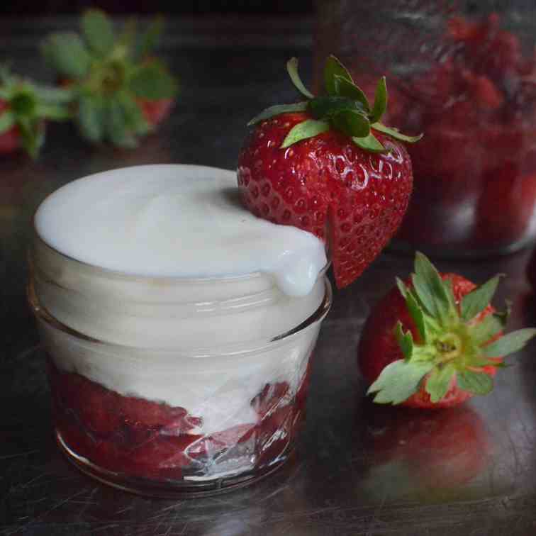 Yoghurt with Honey Roasted Strawberries