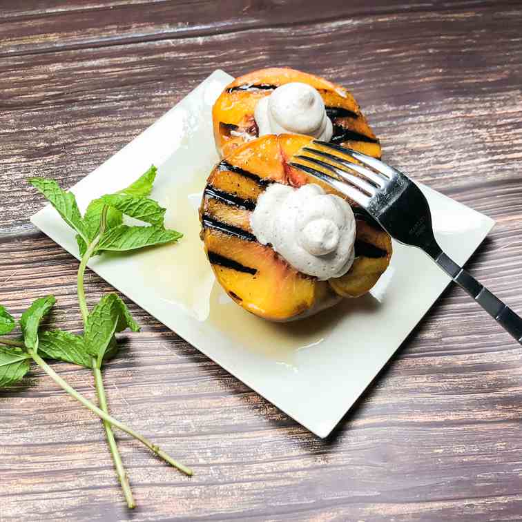 Grilled Bourbon Cinnamon Peaches