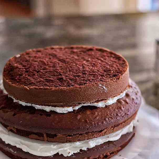 Two-Tier Chocolate Birthday Cake