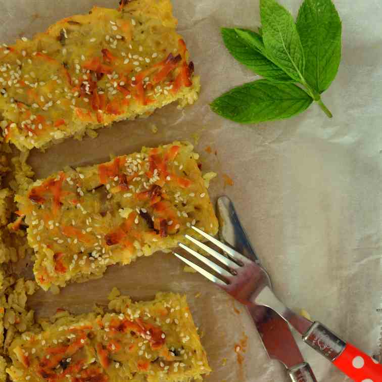 Savoury rice bars