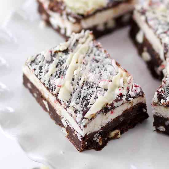 Peppermint Bark Brownies