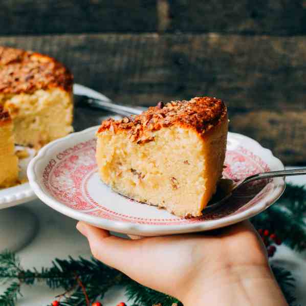 Olive Oil Pecan Rum Cake 