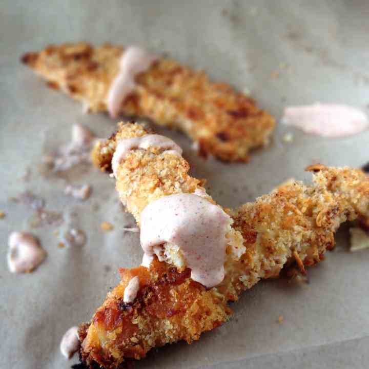 Baked Potato Chip Chicken Strips
