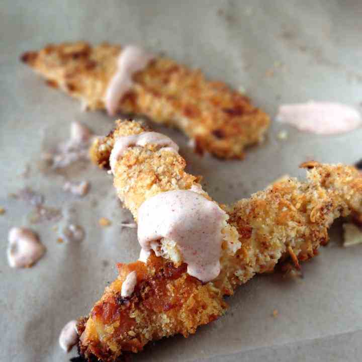 Baked Potato Chip Chicken Strips 