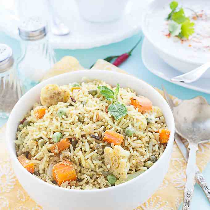 South Indian Style vegetable Pulao