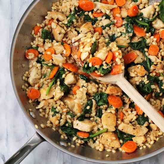 Lemon Chicken with Barley