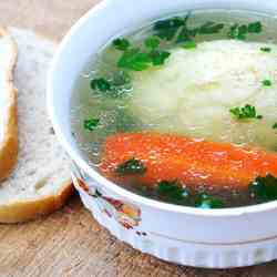 Veggie Soup with Semolina Dumplings