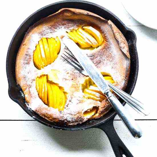 Peach clafoutis