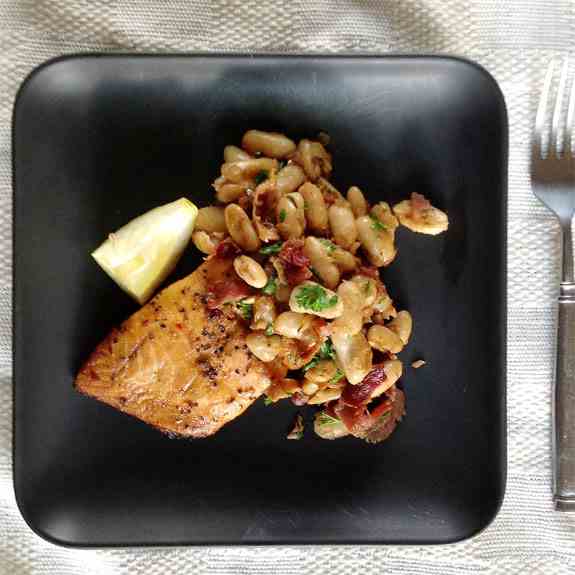 White Beans, Bacon and Rosemary