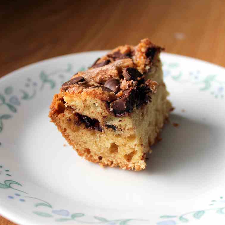 Chocolate Chip Sour Cream Coffee Cake