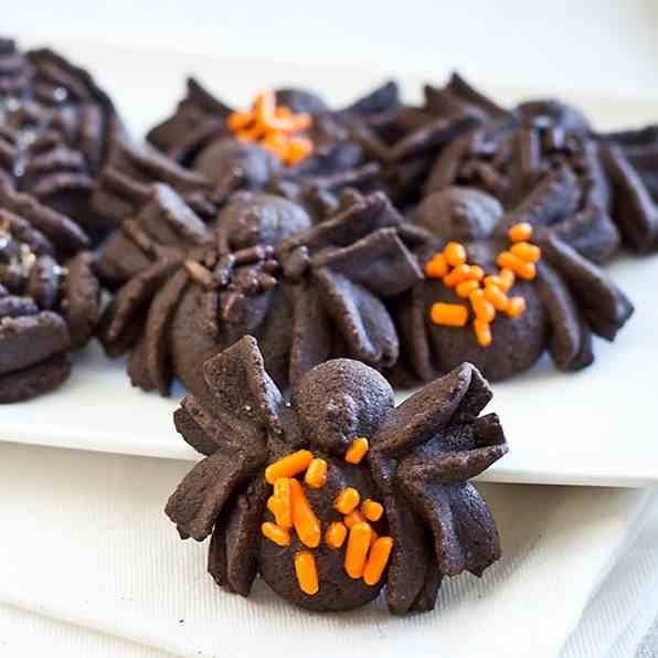 Spider Chocolate Spritz Cookies