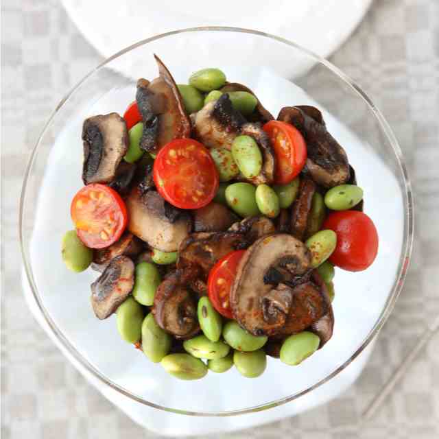 Mushroom & Edamame Salad