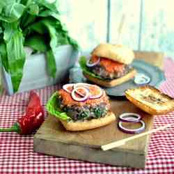 Wild garlic burgers 