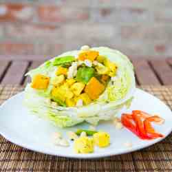 Mango Tofu Curry in Lettuce Bowls