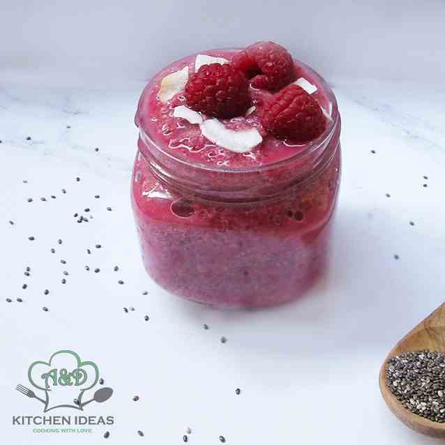 Raspberry Coconut Chia Pudding