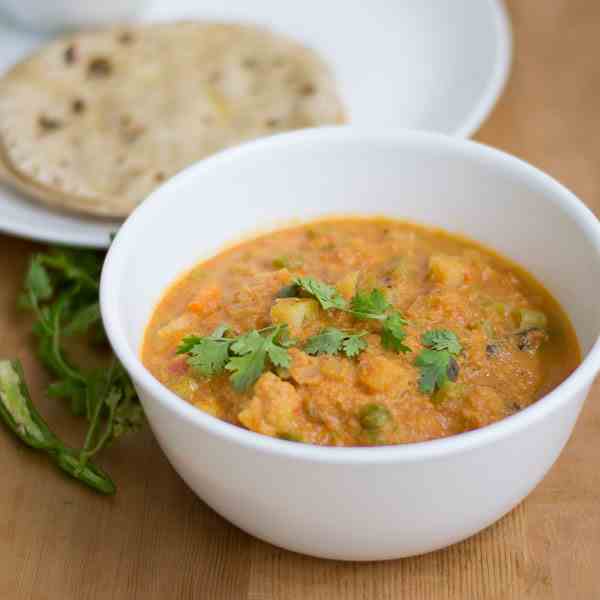 South Indian Mixed Vegetable Kurma