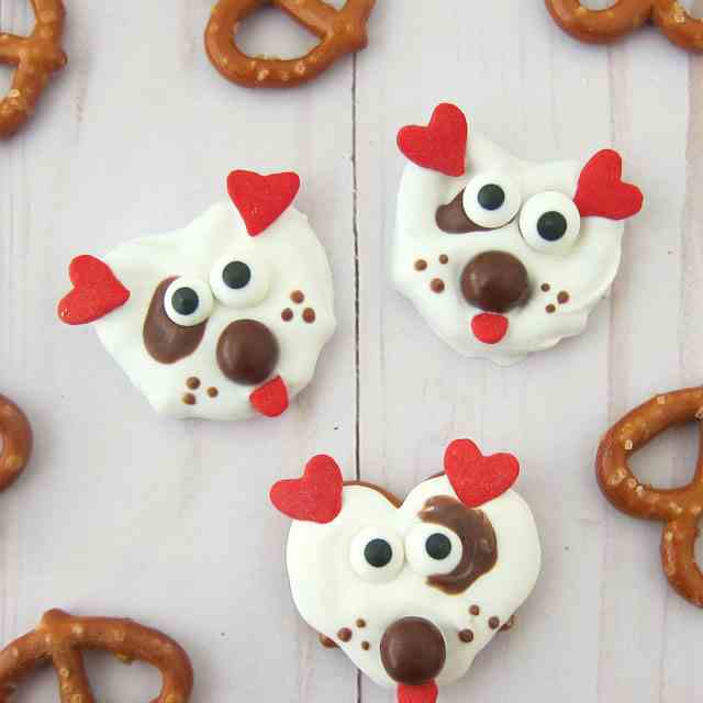 White Chocolate Pretzel Puppies