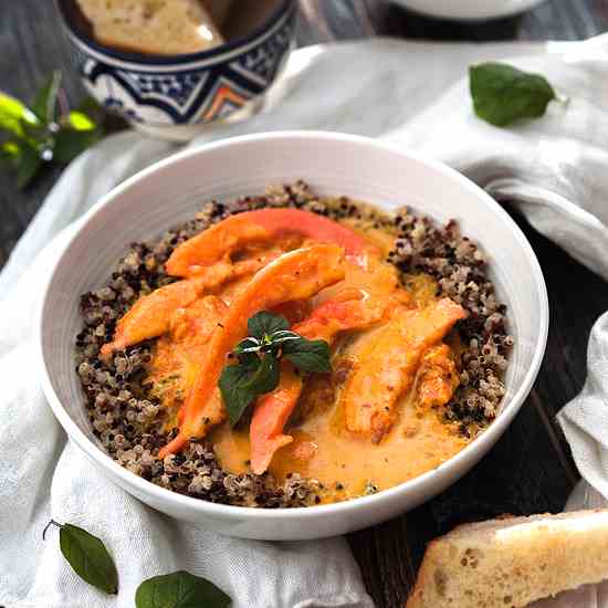 Papaya Quinoa Curry w- Coconut Milk