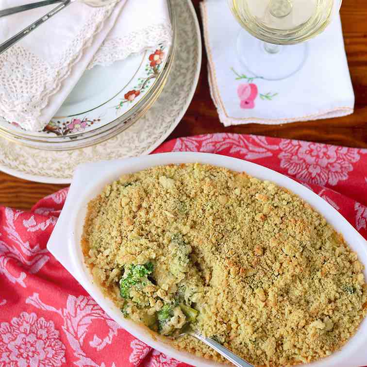 Broccoli Cheese Casserole with Quinoa