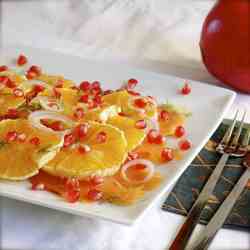 Salmon, Orange & Pomegranate Salad