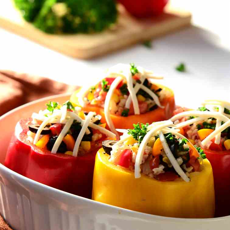 Vegetarian, Gluten-Free Stuffed Peppers