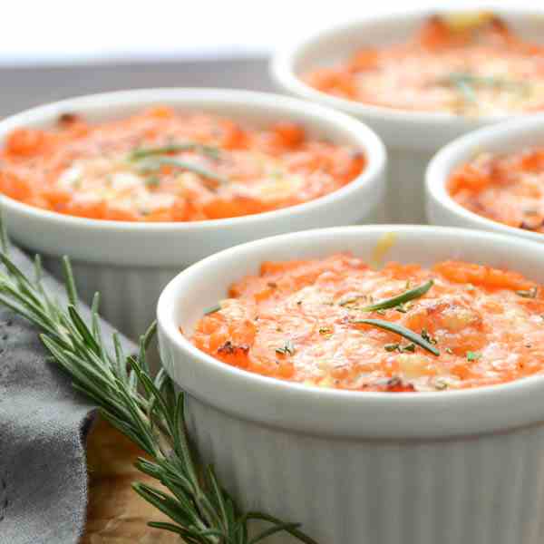 twice-baked sweet potato gratin