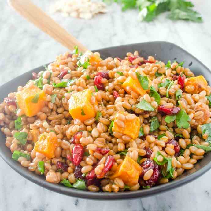 Autumn Squash and Wheat Berry Salad