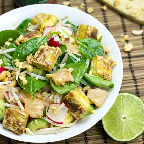 Asian Tofu Salad, Low-carb - Vegan
