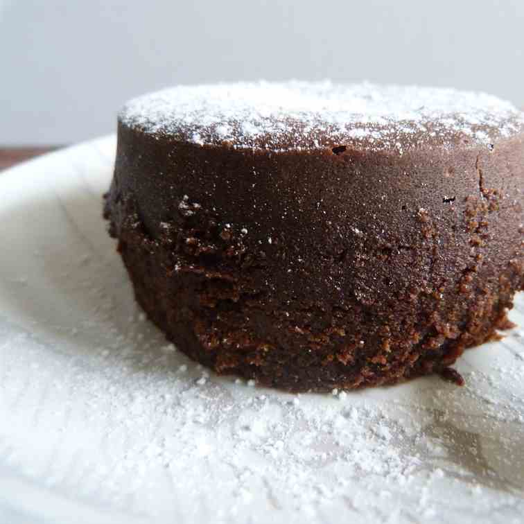 Double chocolate molten lava cake
