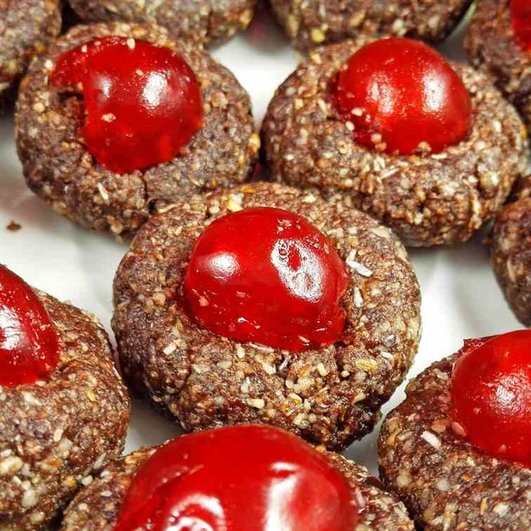 Raw Christmas Cherry Cookies