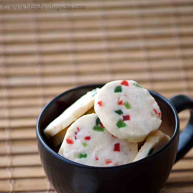 Eggless Candied Fruit Cookies