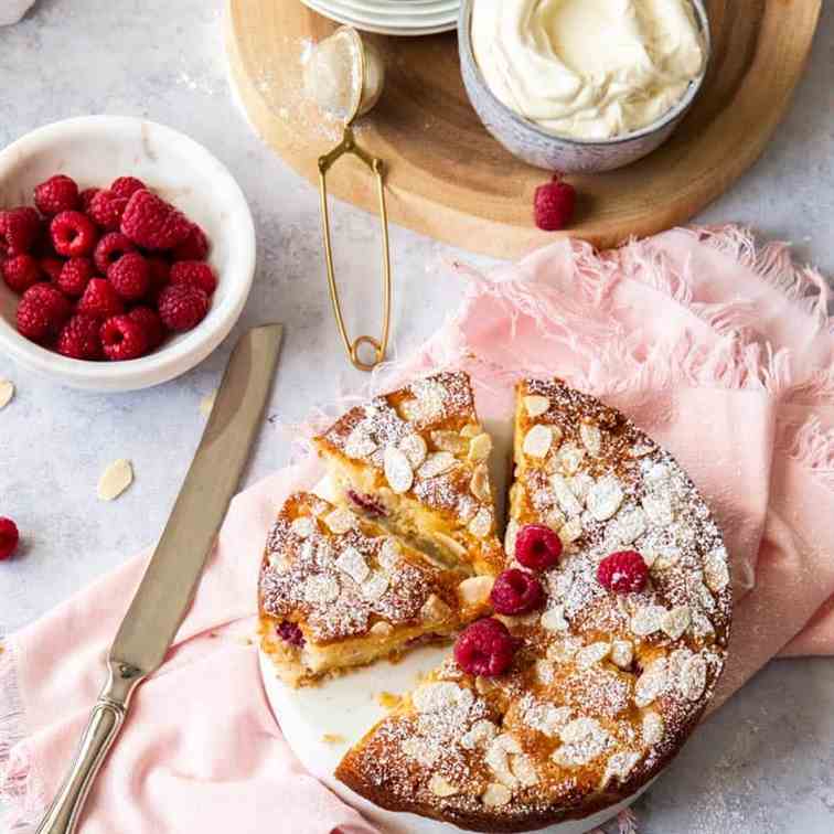 Gluten-Free Pear and Raspberry Cake
