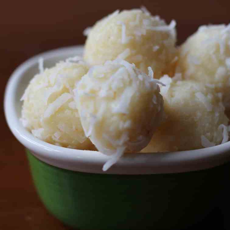 Coconut Fudge and Ladoos