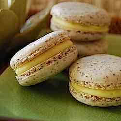 Coconut Macarons with Mango Ganache