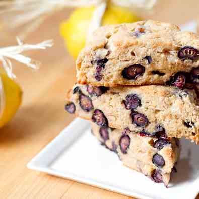 Whole Wheat Lemon Blueberry Scones