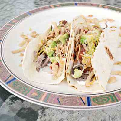 Steak & Crispy Onion Tacos