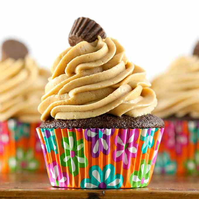 Chocolate Peanut Butter Cupcakes